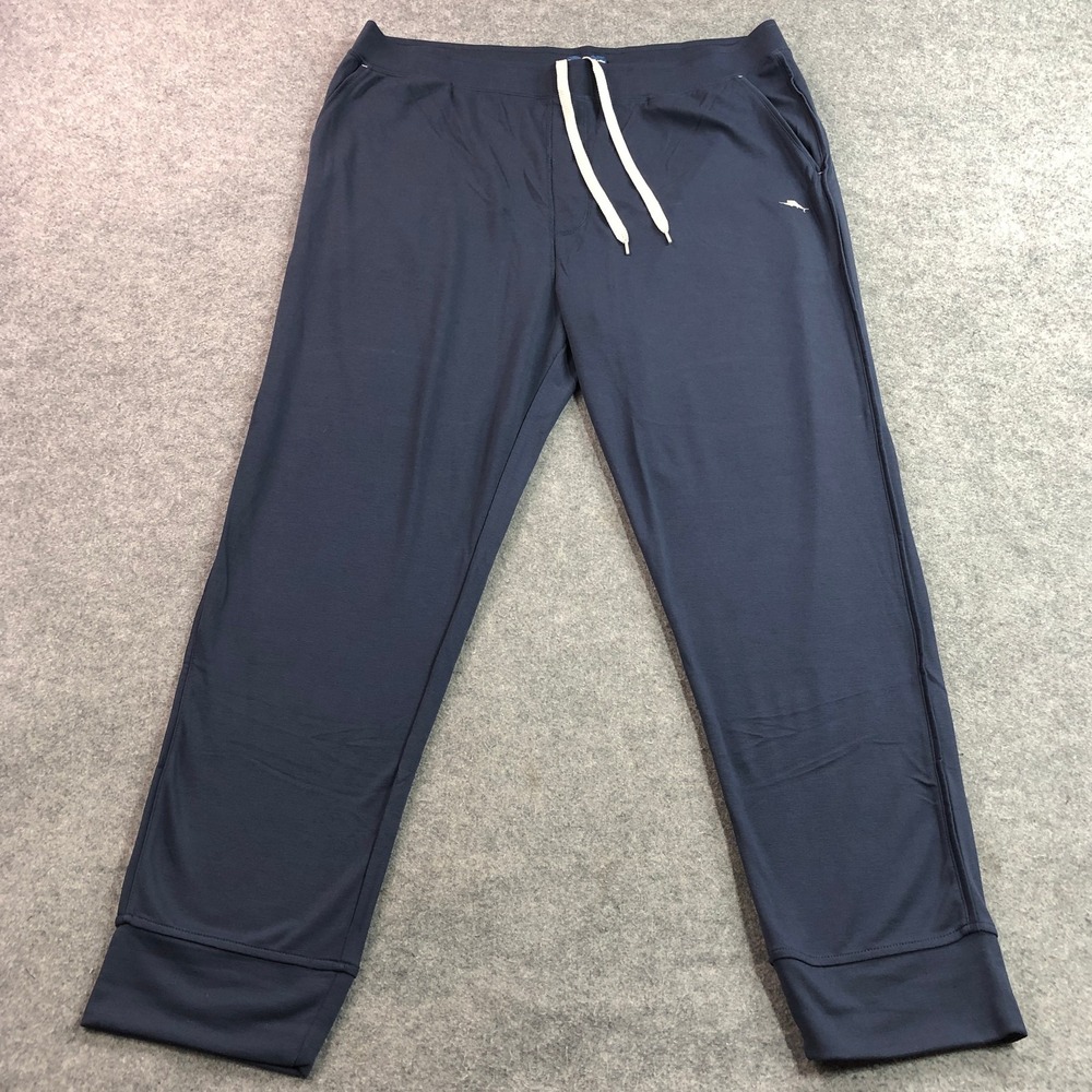 Tommy Bahama Mens Jogger Lounge Pants XL Navy Blue Drawstring Stretch ZTB97769